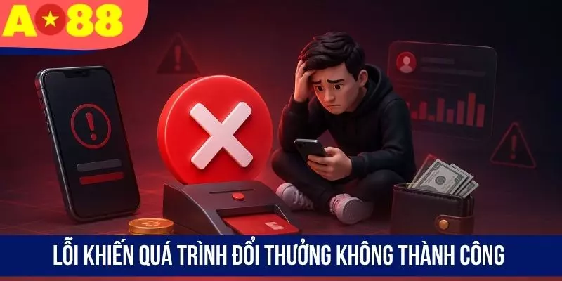 Lỗi khiến quá trình đổi thưởng không thành công